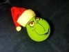 Light Bulb Grinch Ornament - add a circle of white fabric to the hat tip and then add a hanger