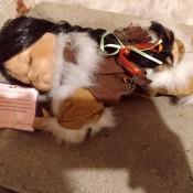 Value of a Goldenvale Pocahontas Doll - doll lying down