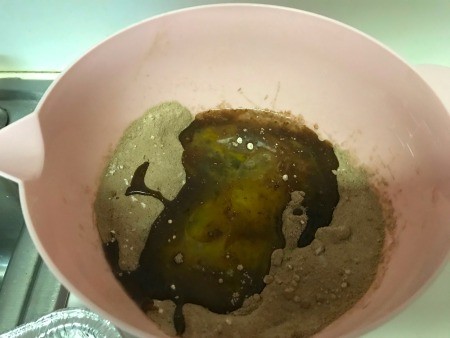 mixing wet & dry ingredients