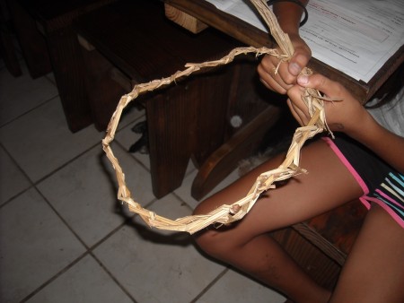 Christmas Flower Crown - attach the ends with a piece of ribbon