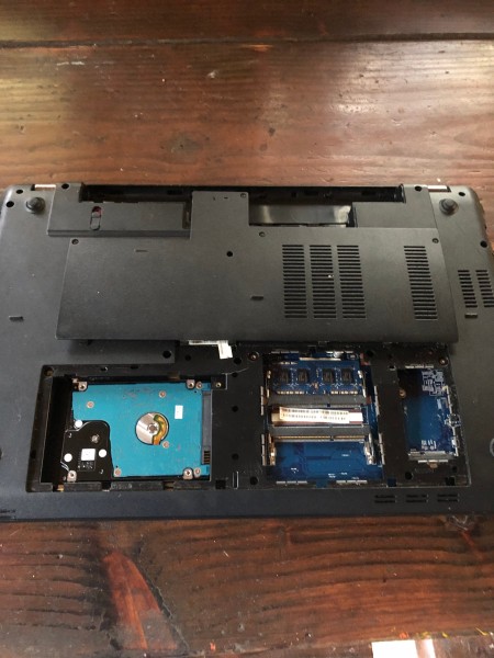 Replacing Your Laptop Hard Drive - locate the hard drive, here the panel has been removed