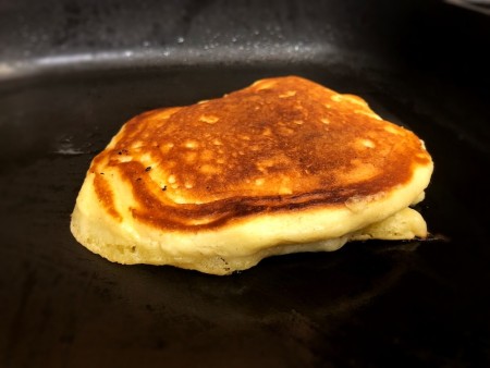 cooking Sausage-Stuffed Pancakes