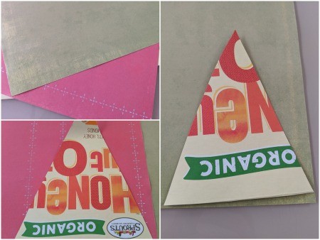 Minimal Cardboard Christmas Tree Decoration - tracing shape on the colored paper