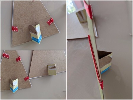 Minimal Cardboard Christmas Tree Decoration - views of the cardboard stands
