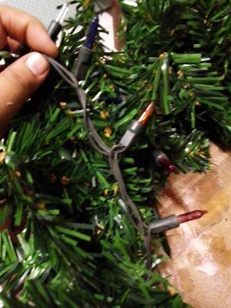 Wreath Chandelier - wrap with your lights