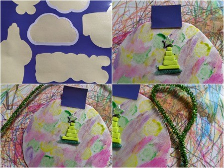 Paper Plate Ornament -cap added and pipe cleaner bent for a hanger