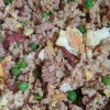 Fried Rice with meat, egg, & peas