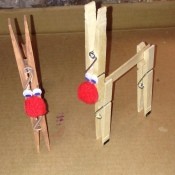 Clothespin Reindeer - color the bottom of the legs with a black marker to make hooves, add eyes and nose