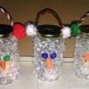 Pasta Jar Snowman Luminaries - three snowmen