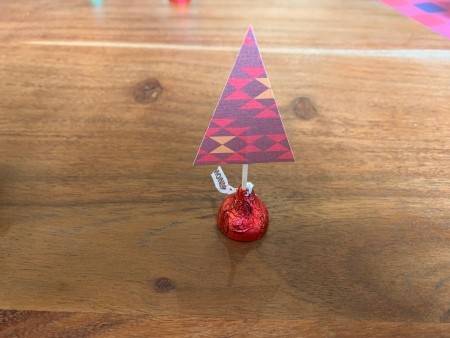 Hershey Kiss-mas Trees - tree stuck into the kiss