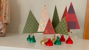 Hershey Kiss-mas Trees - on the mantle