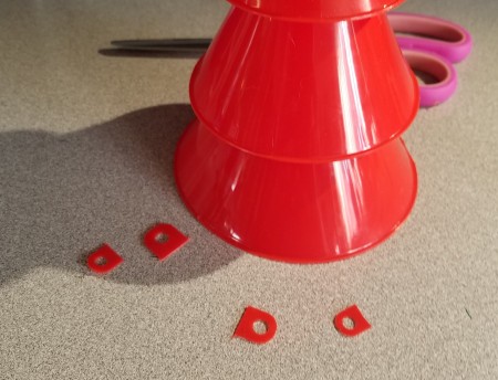 Funnel and Broken Jewelry Christmas Tree - tabs removed