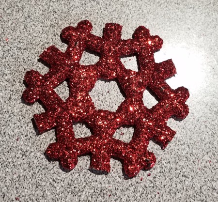 Mini Gift Wreath - snowflake ornament with tips removed