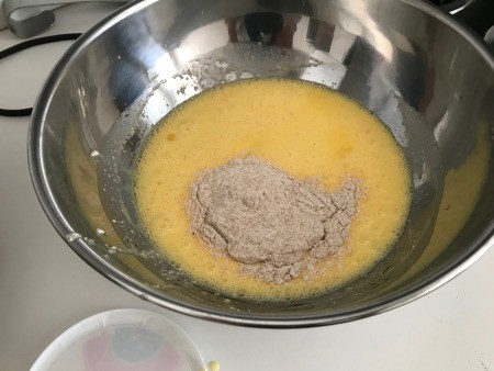 flours added to wet ingredients