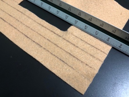 DIY Animated Christmas Hearth Shirt - drawing horizontal lines for the bricks