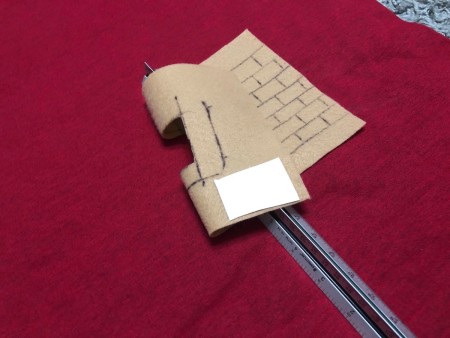 DIY Animated Christmas Hearth Shirt - stick in place with double sided tape