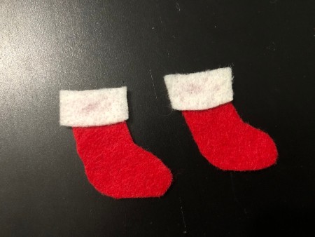 DIY Animated Christmas Hearth Shirt - hot glue white trim to the tops