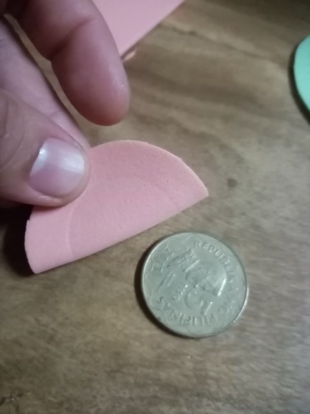 Colorful Retro Inspired Foam Earrings - inner circle drawn with a coin