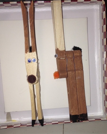 Clothespin Reindeer - add hooves, eyes, and nose then cut a bit of pipe cleaner for a tail