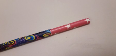 Paper and Drinking Straw Rockets - paper wrapped on the straw