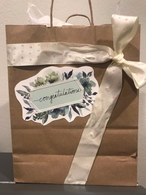 Congratulations Gift Bag - finished gift bag