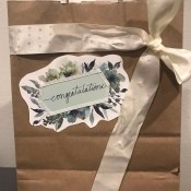 Congratulations Gift Bag - finished gift bag