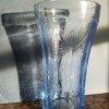 Identifying the Pattern of Vintage Drinking Glasses - clear bluish glasses with a raised pattern