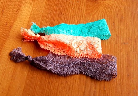 Lace Wristband - two more pieces of lace similarly tied