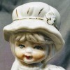Identifying Porcelain Figurines - girl with hat, white with gold trim