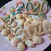 A collection of meringue cookies for New Years.