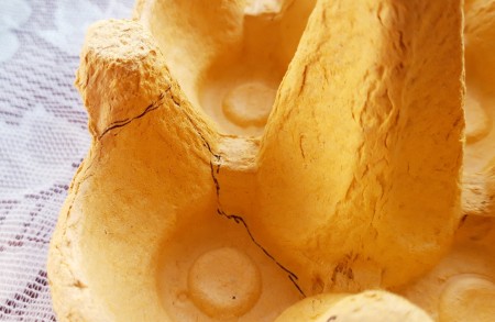 Egg Carton Miniature Furniture - marks on a corner cone