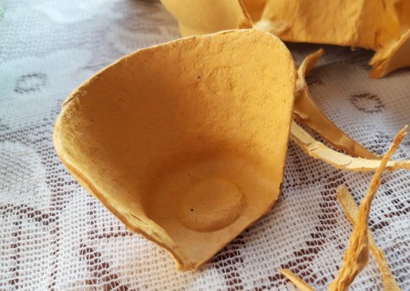 Egg Carton Miniature Furniture - trim off rough edges