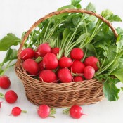 radishes in a basket