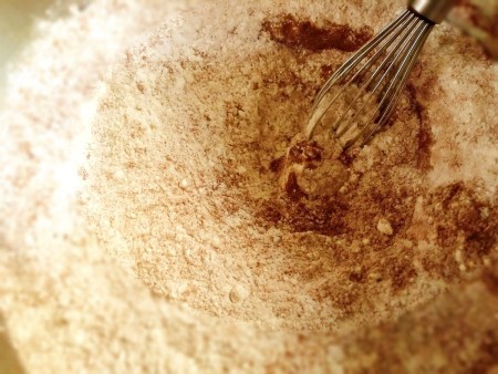 adding spices to mix