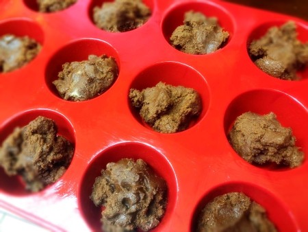 batter in cupcake pan