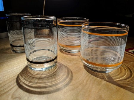Identifying Vintage Drinking Glasses - glasses with horizontal lines