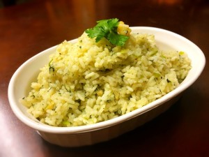 Ginger Garlic Cilantro Rice in bowl