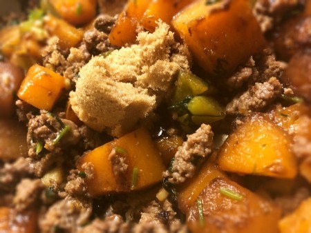 sugar added to stir fry