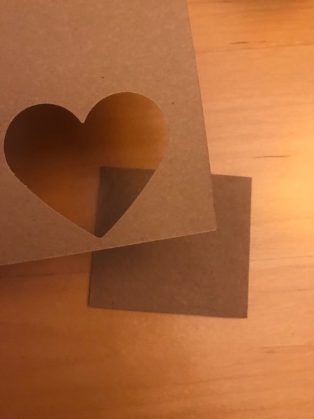 Heart Picture Frame Magnet - cut a square of cardboard the same size