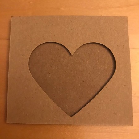 Heart Picture Frame Magnet - glue heart frame down to the three strips