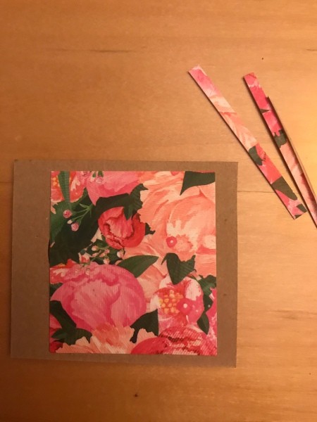 Heart Picture Frame Magnet - trimming the paper to fit