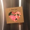 Heart Picture Frame Magnet - finished magnet on a stainless steel refrigerator door