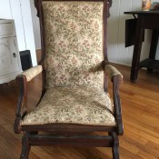 Value of a Victorian Rocker - upholstered wooden antique rocking chair