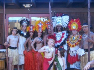 A Tahitian wedding anniversary celebration.