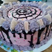 cake with Ube Buttercream Frosting