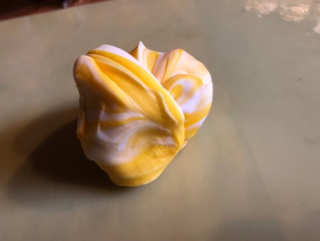 UFO Cow Abduction Cake - mix white and yellow fondant to create a marbleized effect for the glass dome