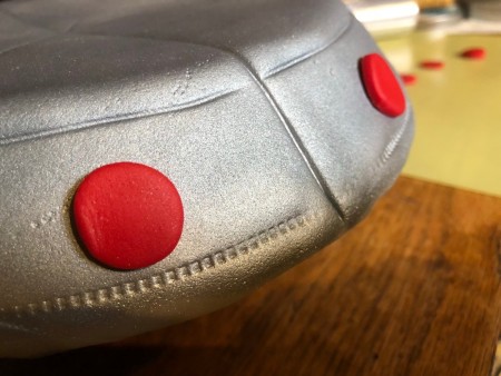 UFO Cow Abduction Cake - attach to the saucer wedges with a bit of ganache