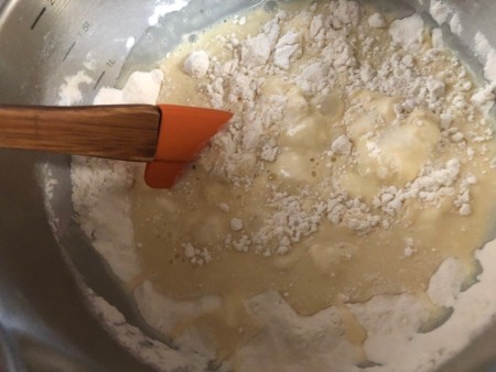 mixing wet & dry ingredients