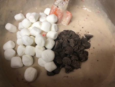 adding Marshmallows & Chocolate Chip to batter