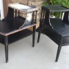 Age of Mersman Side Tables - stepped tables, in refinishing process